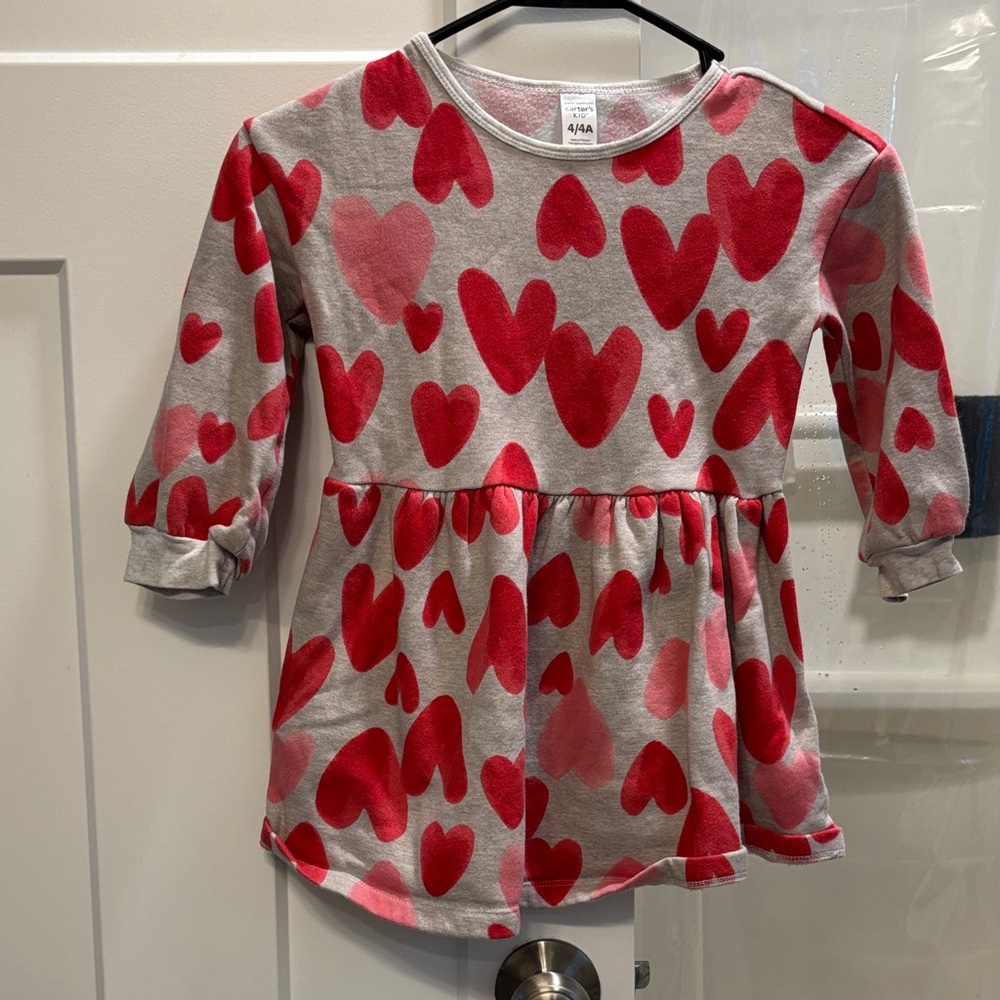 Carter's Red Heart Patterned Dress